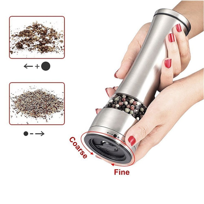 Professional Manufacturer Selling Adjustable Coarseness Premium Portable Stainless Steel Salt and Pepper Grinder Mill Set
