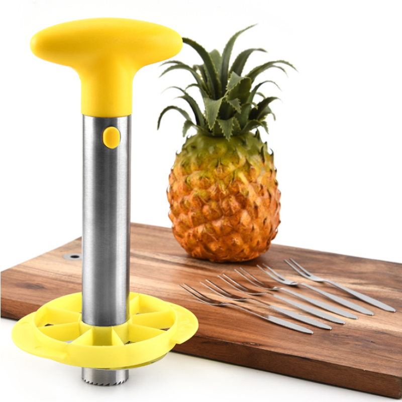 High Quality Kitchen Fruit Tool Stainless Steel Pineapple Revolve Cutter Peeler Pineapple Corer and Slicer Tool