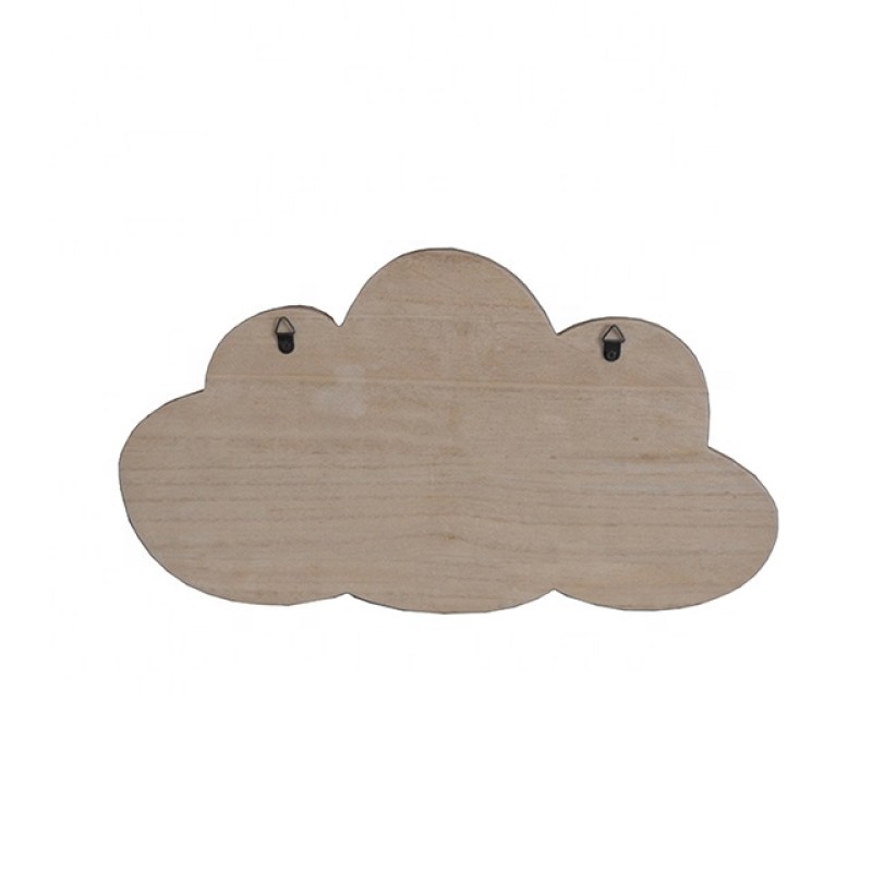 Custom Children Wooden Standing Storage Wooden Coat Hanger Cloud Wall Hook Kindergarten Coat Door Hook