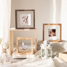 New Design Double-Sided Wood Picture Floating Photo Frame Home Decor