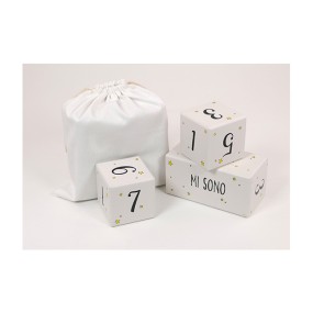 New Design Week Month Year Photo Prop Solid Wood Natural Baby Milestone Blocks