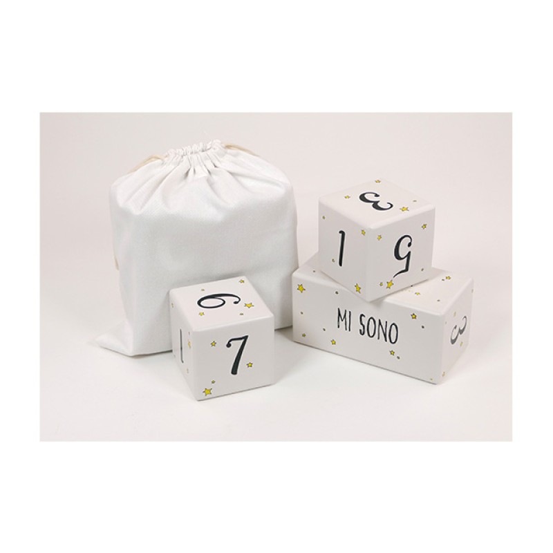 New Design Week Month Year Photo Prop Solid Wood Natural Baby Milestone Blocks