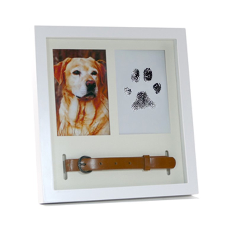 Wholesale Wooden Pet Paw Print Photo Frame Personalized Pet Memorial Frame
