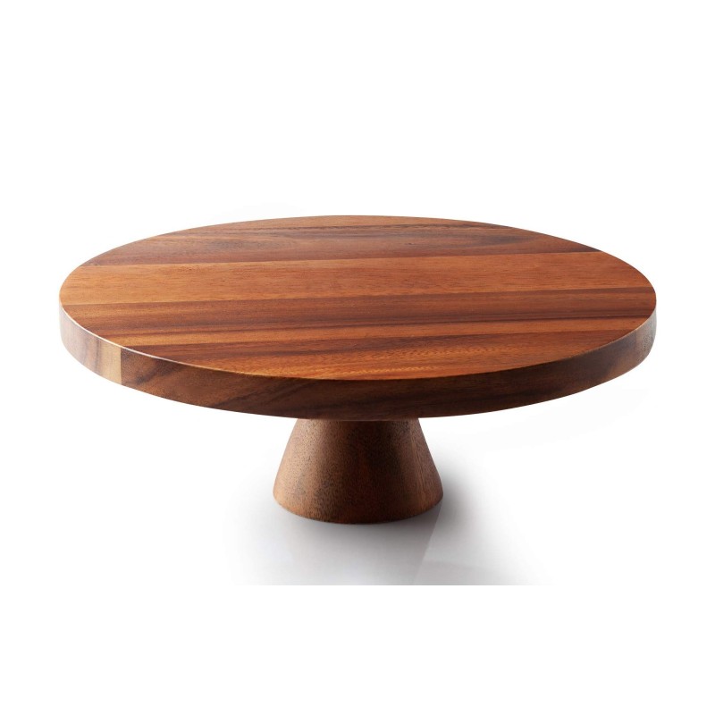 Hot Selling Luxury Wood Cake Stand with Glass Dome Cover Wood Base for Wedding Dessert Party