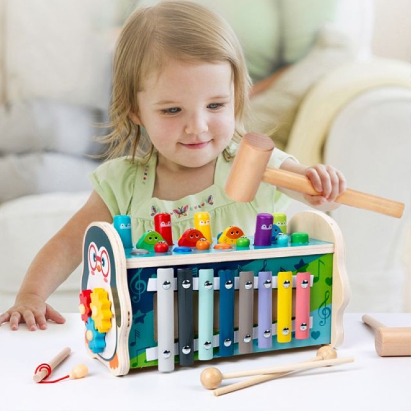 Wholesale Early Education Educational Toys Children Enlightenment Wooden Percussion Instrument Fishing Toys