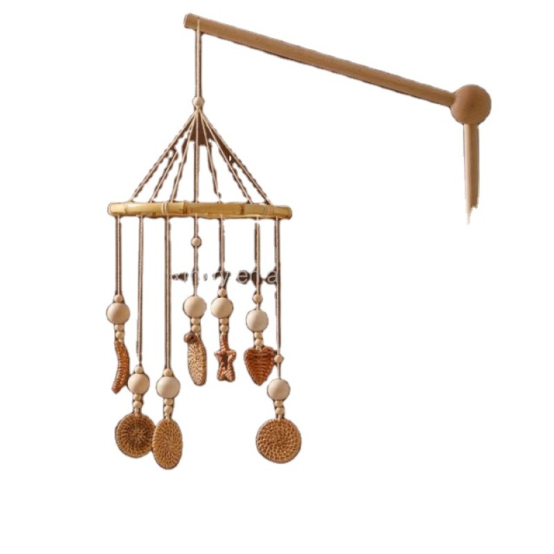 Wooden Bed Chime Wind Chime Hanging Decor Children's Room Crib Hanging Bedroom Room Decor Bed Mobile