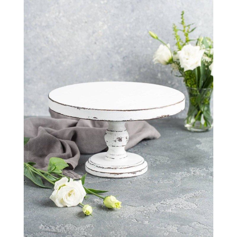 Hot Selling Luxury Wood Cake Stand with Glass Dome Cover Wood Base for Wedding Dessert Party
