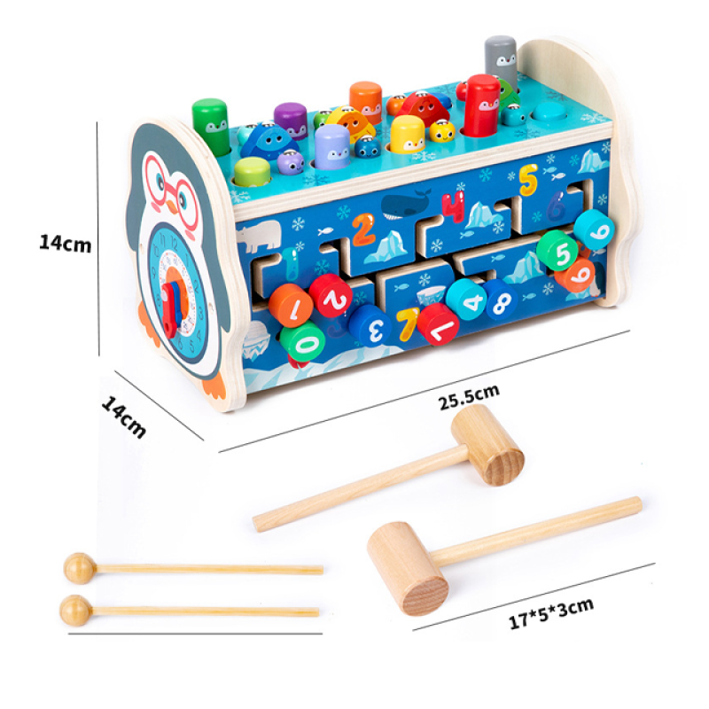 Wholesale Early Education Educational Toys Children Enlightenment Wooden Percussion Instrument Fishing Toys