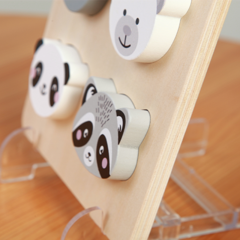 Custom 3D DIY Puzzle Montessori Toy Puzzle Children Wooden Panda Koala Puzzle Assembly Educational Toy