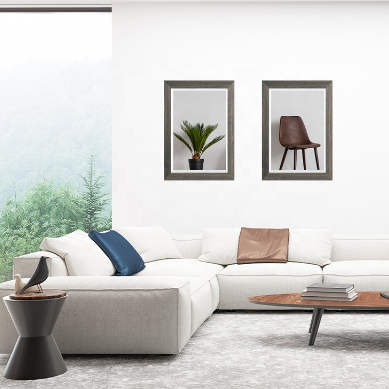 2025 Hot Selling Farmhouse Wood Wall Mirror Bathroom Wood Frame Mirror Farmhouse Style Bathroom