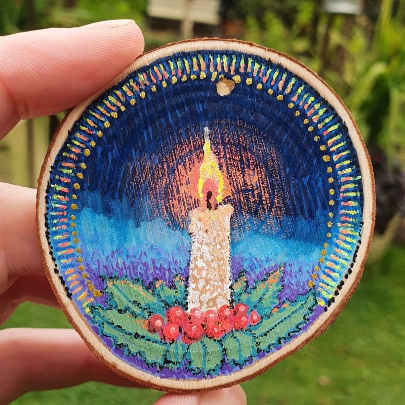 Custom Wholesale Home Decor DIY Craft Design Paint Natural Wood Round Slices