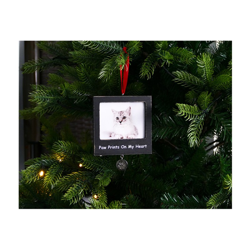 Custom Personalized Pet's First Christmas Frame Photo Ornament Souvenir