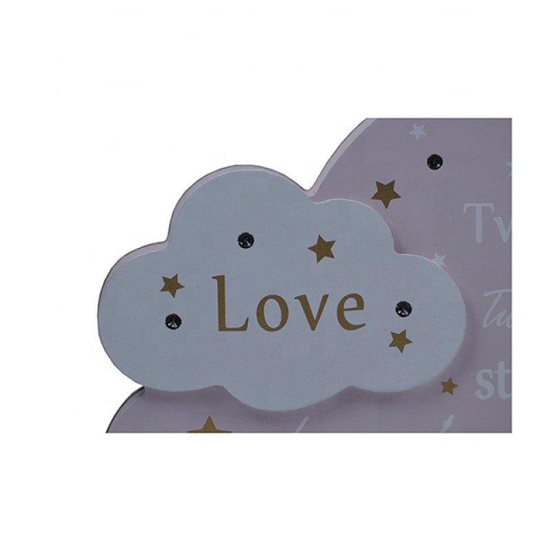 China Wholesale Wooden Cloud LED Night Light Marquee Cloud Sign Battery Operated Table Lamp