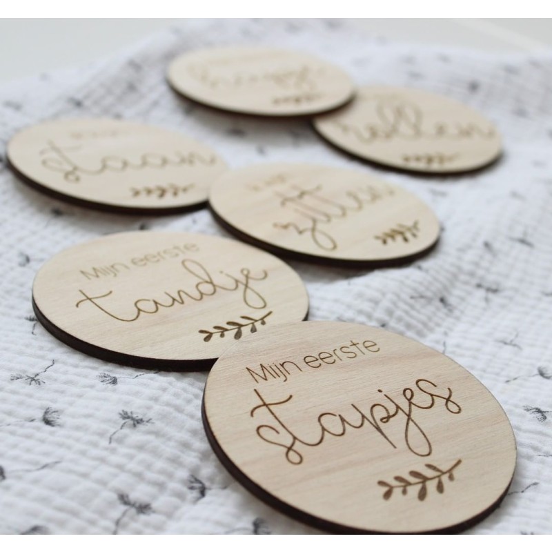 Baby Monthly Milestone Wood Card Pretty Funny Double-Sided Milestone Card Pregnancy Milestone Card