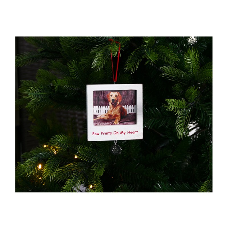 Custom Personalized Pet's First Christmas Frame Photo Ornament Souvenir