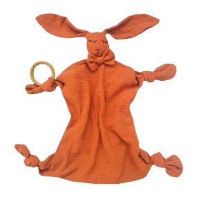 Custom Size Large Bunny 100% Cotton Muslin Swaddle Blanket Baby Burp Cloth