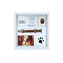 Custom Personalized Pet Memorial Paw Print Photo Frame with Inkless Pad