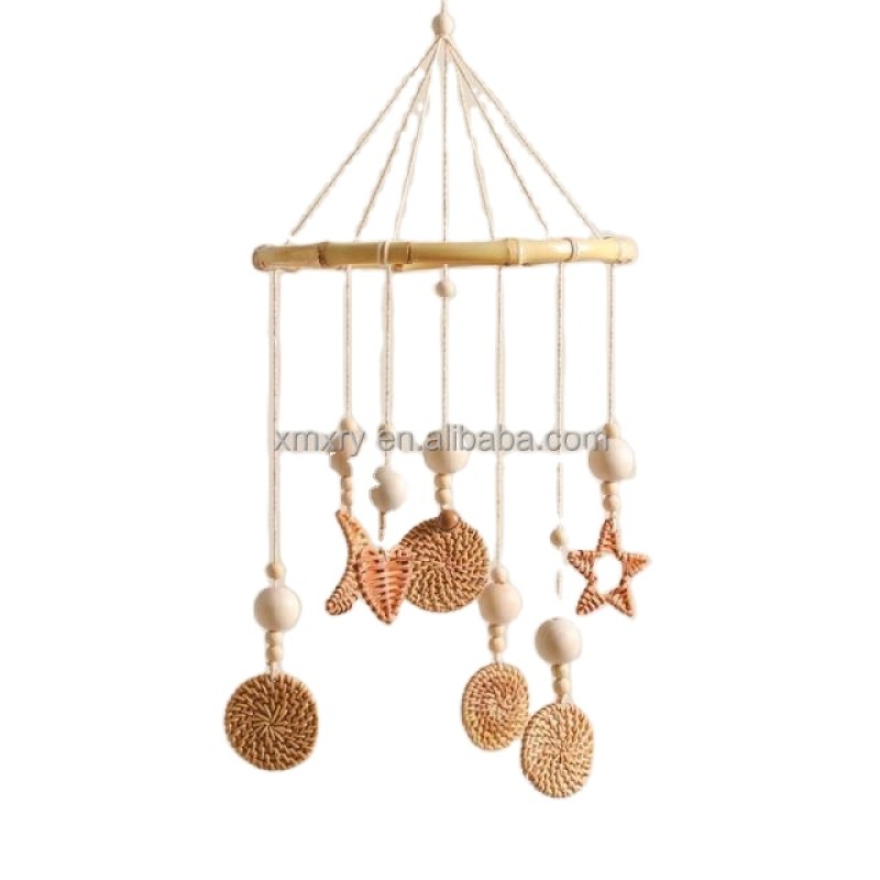 Wooden Bed Chime Wind Chime Hanging Decor Children's Room Crib Hanging Bedroom Room Decor Bed Mobile