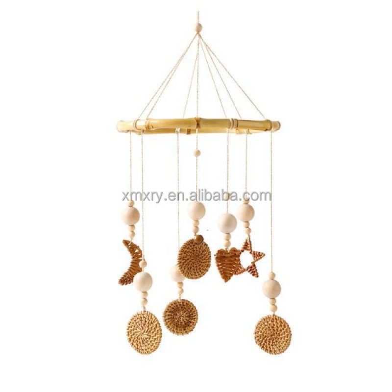 Wooden Bed Chime Wind Chime Hanging Decor Children's Room Crib Hanging Bedroom Room Decor Bed Mobile