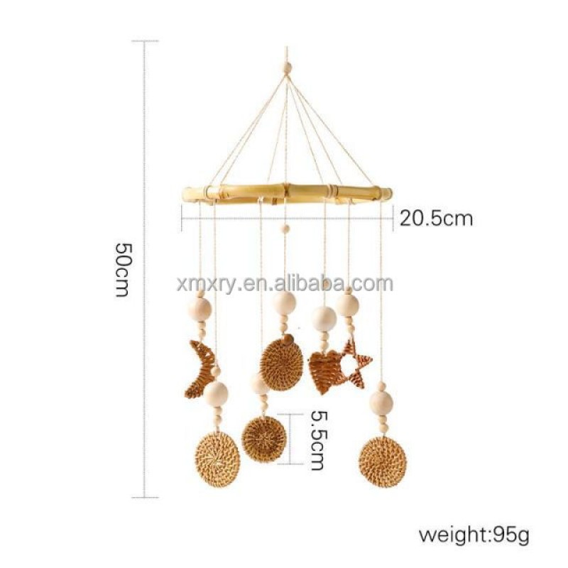 Wooden Bed Chime Wind Chime Hanging Decor Children's Room Crib Hanging Bedroom Room Decor Bed Mobile