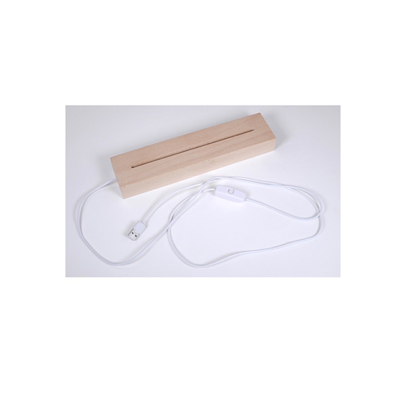 Wholesale Transparent Double-Sided Personalized Acrylic Handprint Photo Frame Custom Acrylic Gift Wooden Lamp Base