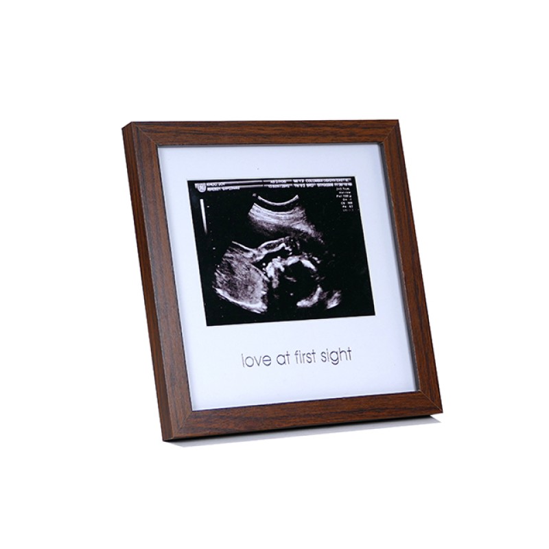2025 Hot Selling Love at First Sight Baby Wooden Ultrasound Photo Frame