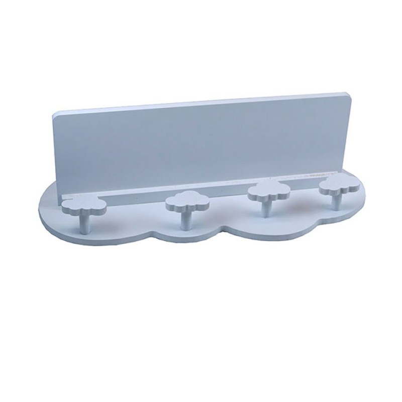 Custom Floating Cloud Shape Wooden Nursery Wall Shelf Bookcase Storage Organizer