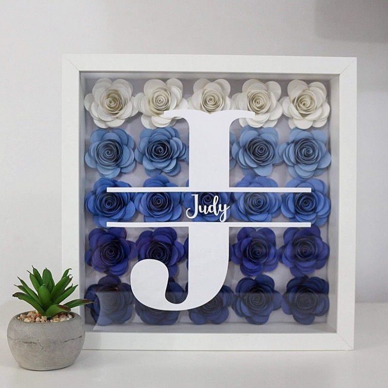 Wholesale Large Natural Wood Frame 3D Depth Square White Shadow Box Picture Frame 5x5