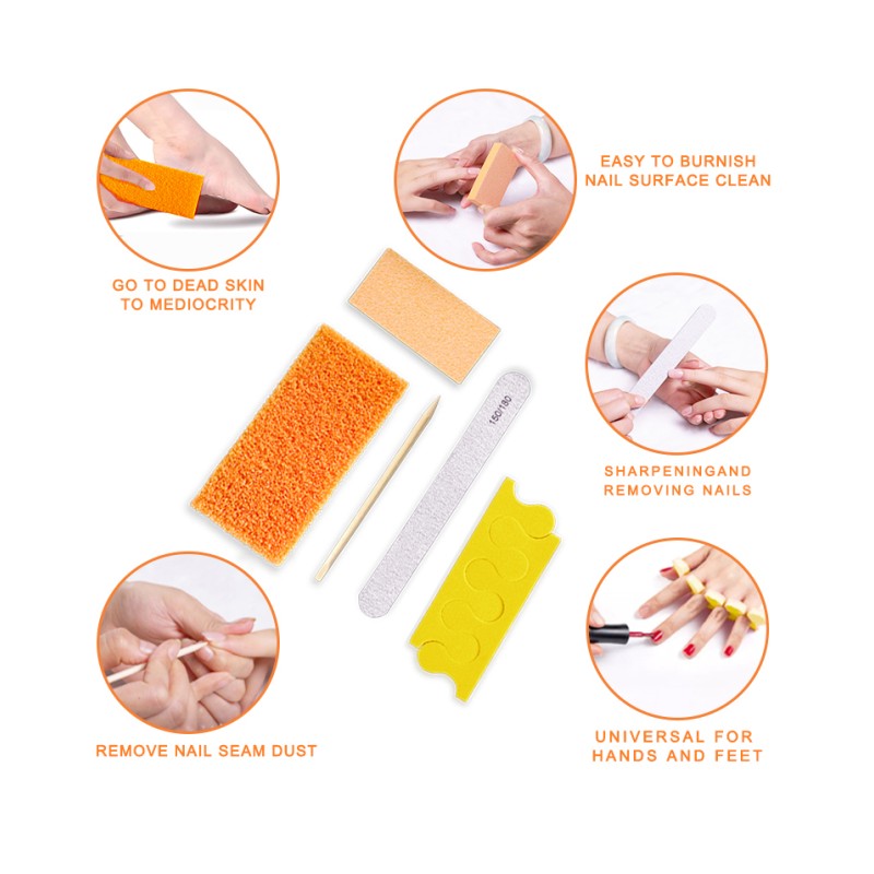 Professional New Nail Tools Kit 7-Piece Pedicure Set