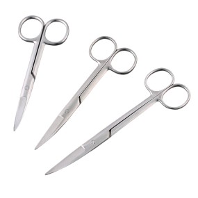Stainless Steel Scissors Straight Elbow Tip Round Tip Surgical Excision Beauty Nose Hair Scissors Gauze Scissors