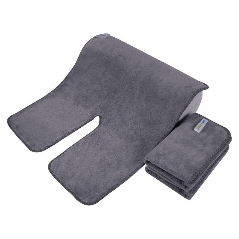 High-Quality 40 * 50cm Microfiber Beauty Salon Spa Towel U-Shaped Face Towel & Soft Spa Towel Solid Color Adult Woven