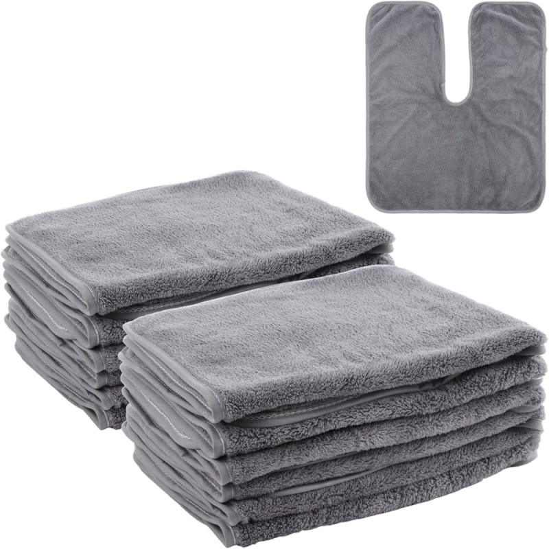 High-Quality 40 * 50cm Microfiber Beauty Salon Spa Towel U-Shaped Face Towel & Soft Spa Towel Solid Color Adult Woven