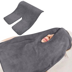 High-Quality 40 * 50cm Microfiber Beauty Salon Spa Towel U-Shaped Face Towel & Soft Spa Towel Solid Color Adult Woven