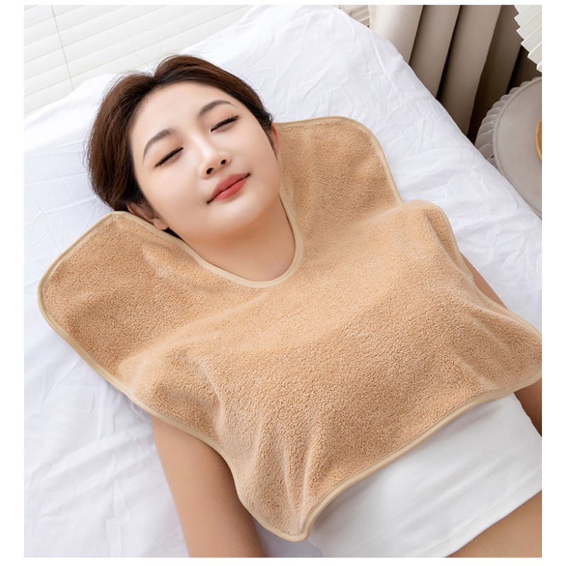 High-Quality 40 * 50cm Microfiber Beauty Salon Spa Towel U-Shaped Face Towel & Soft Spa Towel Solid Color Adult Woven