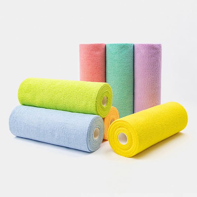 Strong Absorbent Quick-Dry Microfiber Cleaning Cloth Roll Disposable Cleaning Rags Reusable Towel Microfiber Towel Roll