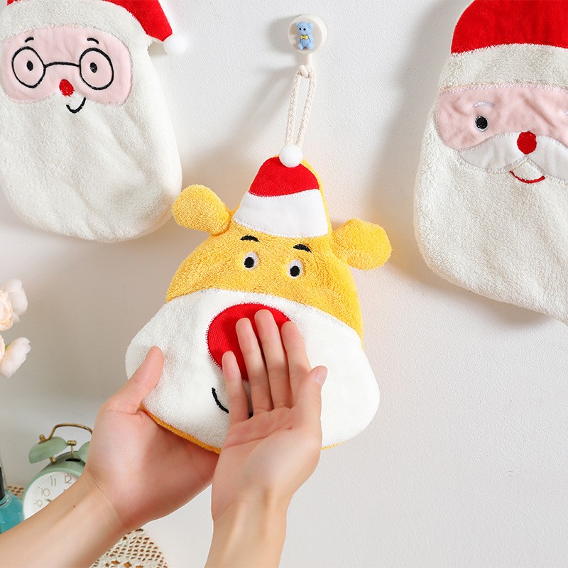 2025 Christmas Decorative Hand Bath Towel Set Utensil Theme Kitchen Tea Towel Ornaments & Gifts