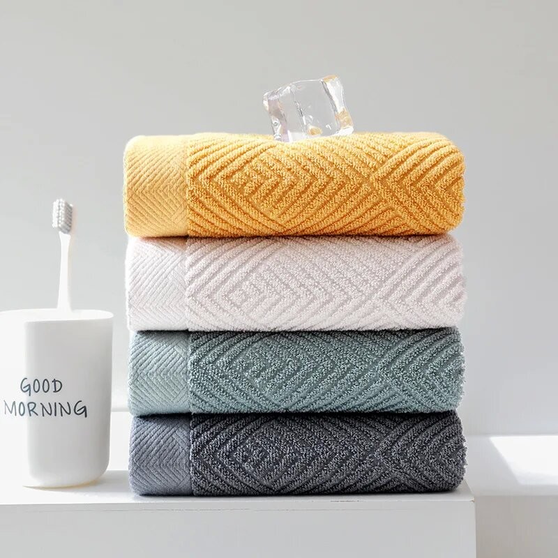 Wholesale Luxury Comfortable Home High-Quality Plain Color OEM Pure Cotton Bathroom Adult Face Towel