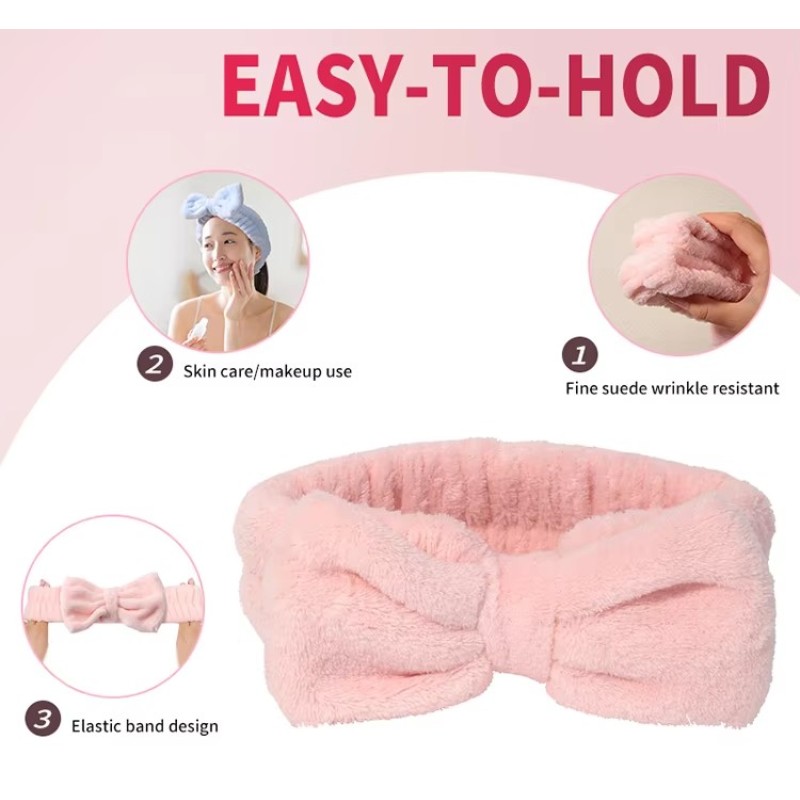 Women's Multi-Function Hair Styling Tool Set Wholesale Suitable for Spa Fluffy Wristband Bow Headband Flower Hair Claw Makeup