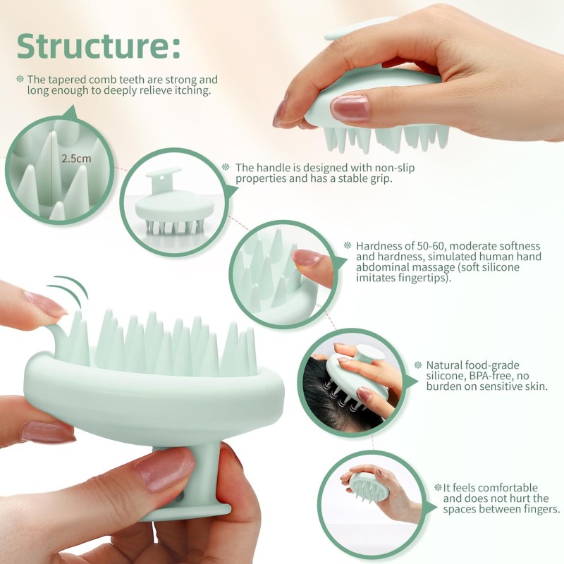Wholesale Anti-Slip ABS Handle Silicone Shampoo Hair Brush Fashion Wet & Dry Scalp Massage Plastic Shower Hair Brush Head
