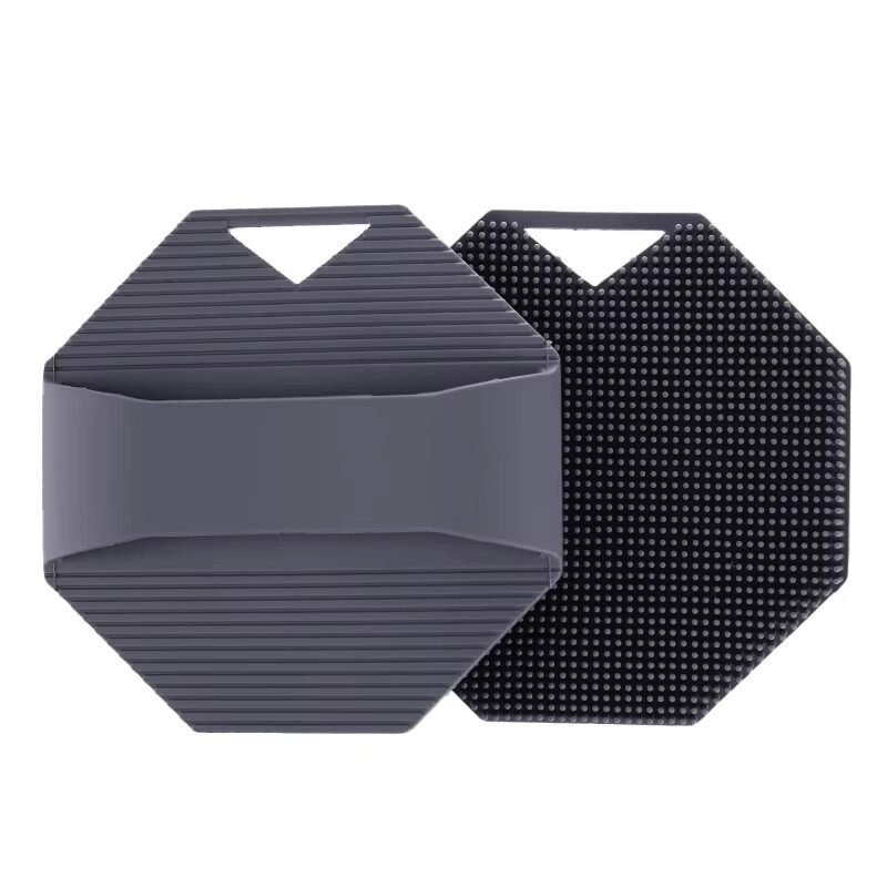 Soft Antibacterial Silicone Body Washer Anti-Slip Shower Shampoo Exfoliating Bath Brush Hand Strap Minimalist Style Eco-Certified