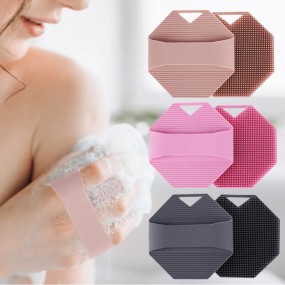 Shower Bath Silicone Body Brush Exfoliating Back Brush Wash Cleaning Bath Scrub Silicone Body Washer