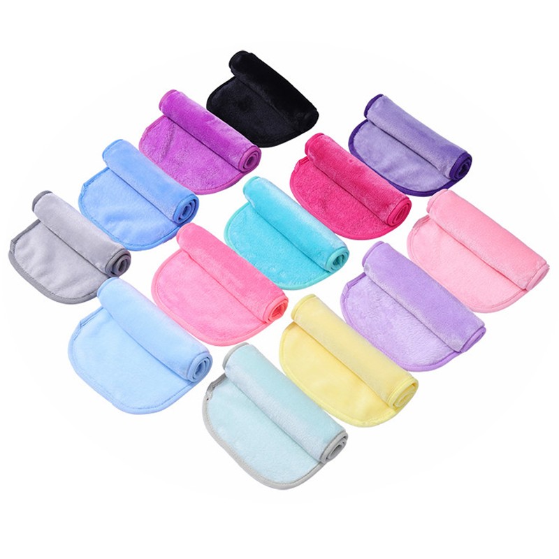 Fluffy Skin-Friendly Women's Custom Reusable Makeup Remover Towel Rag Eraser Private Label