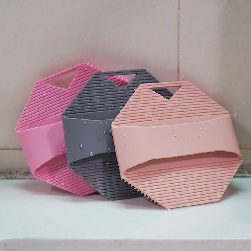 Wholesale Custom Logo Premium Silicone Washer Body Brush Gentle Exfoliating Cleansing Massager Minimalist Style