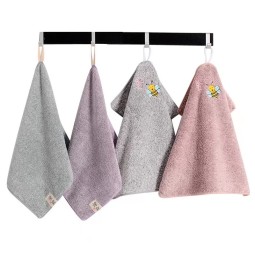 Hot-Selling Super Soft Antibacterial Coral Fleece Facial Bamboo Charcoal Fiber Hand Hair Bath Baby Towel