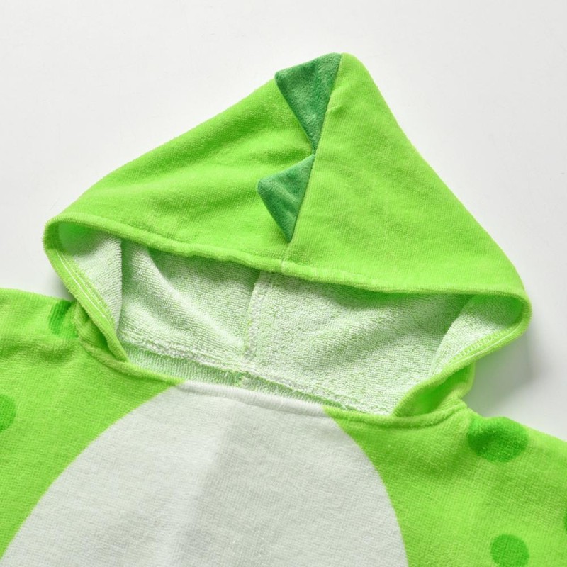 Children's Beach Towel Breathable Warm Children's Cartoon Bathrobe Polygonal Dinosaur Hooded Towel Bath Towel