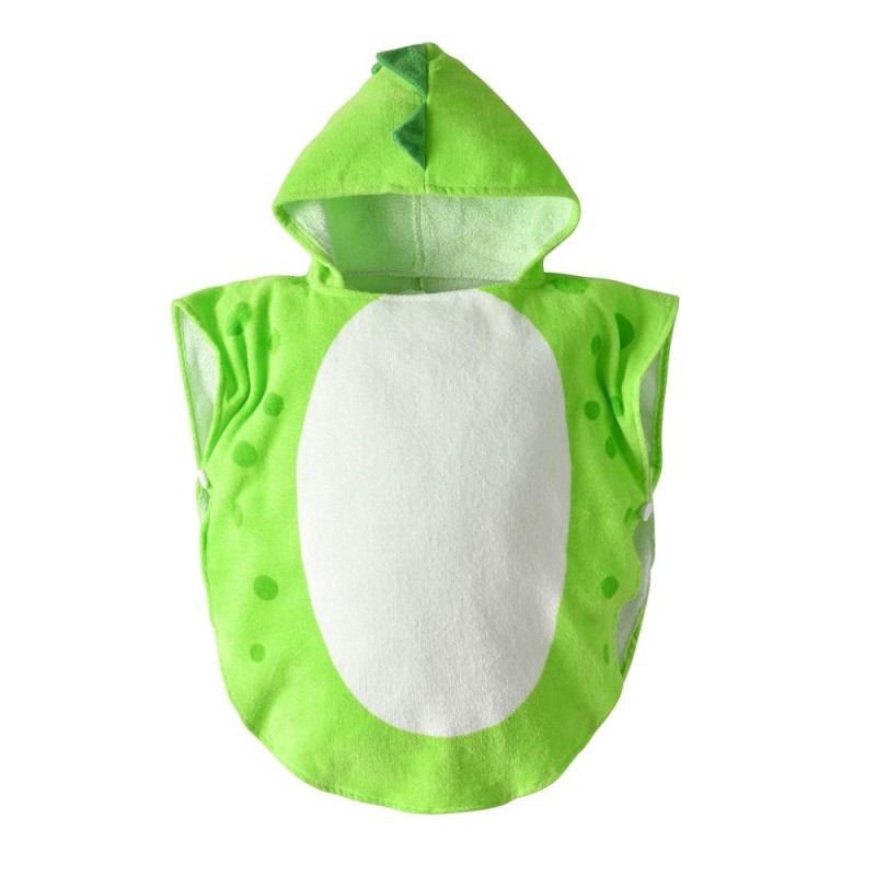 Children's Beach Towel Breathable Warm Children's Cartoon Bathrobe Polygonal Dinosaur Hooded Towel Bath Towel