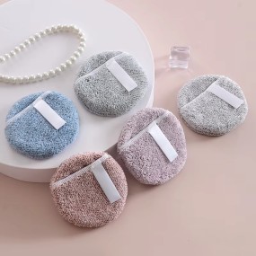Custom Logo Microfiber Puff Reusable Washable Bamboo Charcoal Finger Pocket Adult Woven Makeup Remover Pads