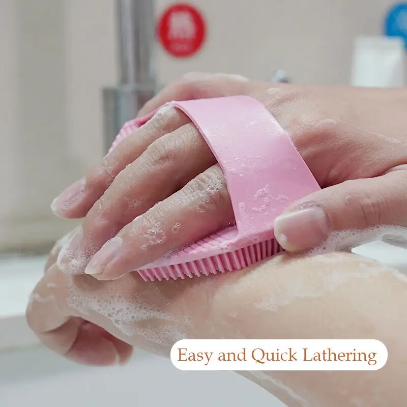 Shower Bath Silicone Body Brush Exfoliating Back Brush Wash Cleaning Bath Scrub Silicone Body Washer