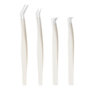 High-Quality False Eyelash Applicator Tweezers Gold Feather Tweezer Clipper Applicator for Beginners Makeup Tool