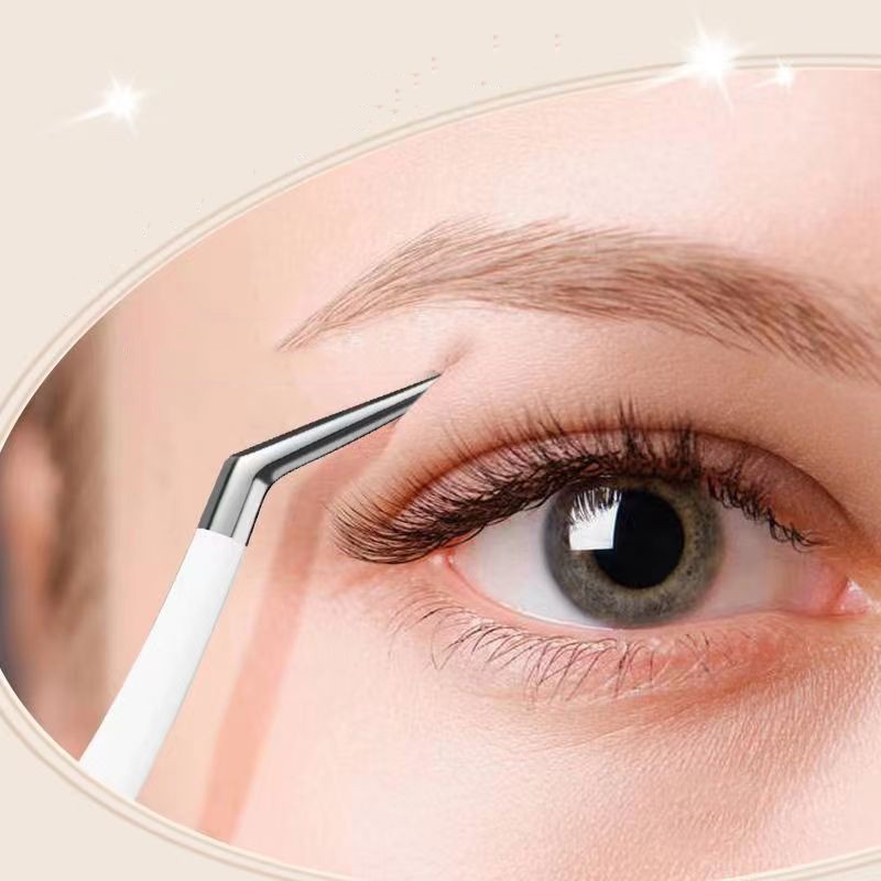 High-Quality False Eyelash Applicator Tweezers Gold Feather Tweezer Clipper Applicator for Beginners Makeup Tool